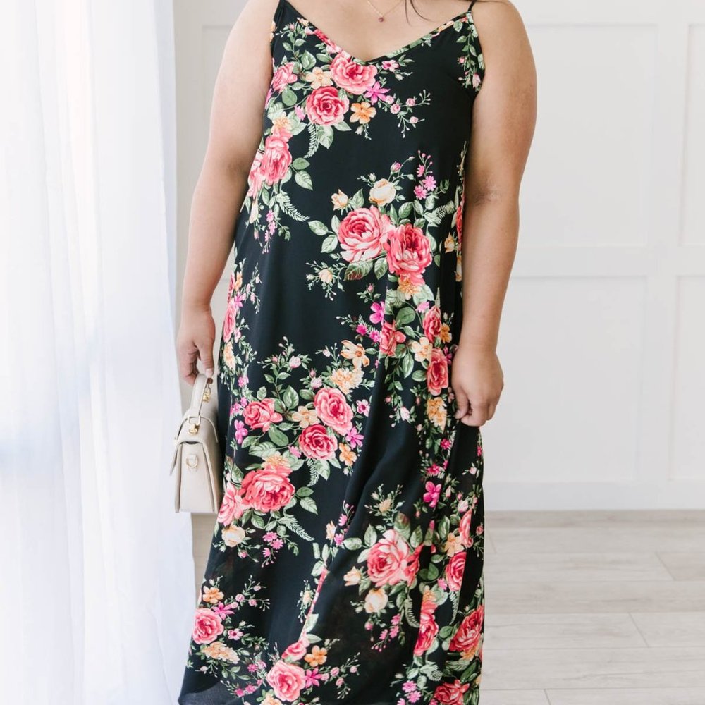 Floral Maxi in Black